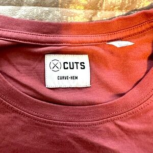 CUTS Long Sleeve Curved Hem Tee